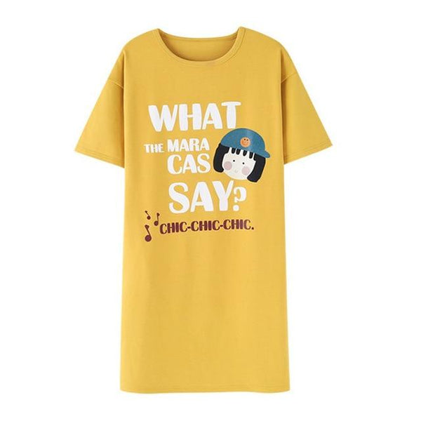 100% Cotton Women Sleepshirts Nightgowns Cartoon Night Dress Fashion Girls Nighty Sleepwear Ladies Nightwear Summer Homewear