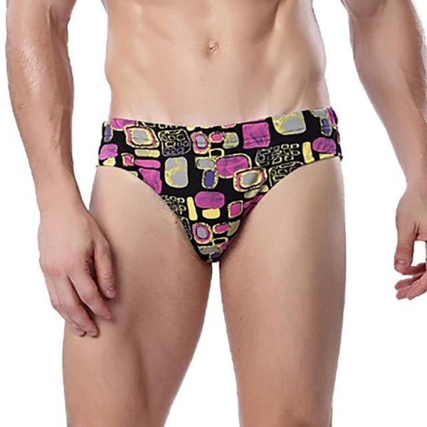 Men's Printed Swimsuit Running Beach Sexy Swimming Trunks Briefs  Shorts swimwear Underpants Bathing Maillot De Bain C1551