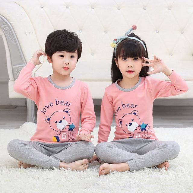 Autumn Children Clothes Kids Clothing Set Boys Pajamas Sets Totoro Unicorn Nightwear Cotton Pajamas Girls Sleepwear Baby Pyjamas