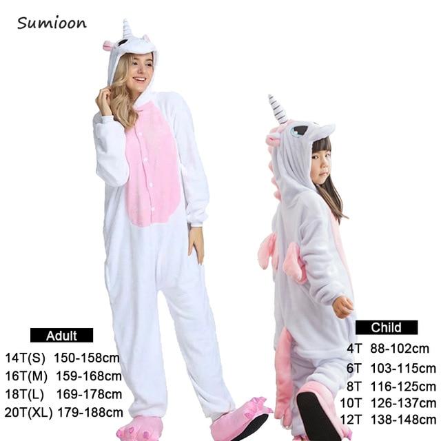 Boys Girls Pajamas Sets Kigurumi Unicorn Pajamas For Women Men Onesie Adults Animal Panda Stitch Sleepwear Cosplay Pyjamas Kids
