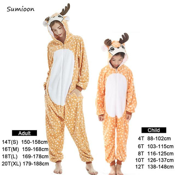 Boys Girls Pajamas Sets Kigurumi Unicorn Pajamas For Women Men Onesie Adults Animal Panda Stitch Sleepwear Cosplay Pyjamas Kids
