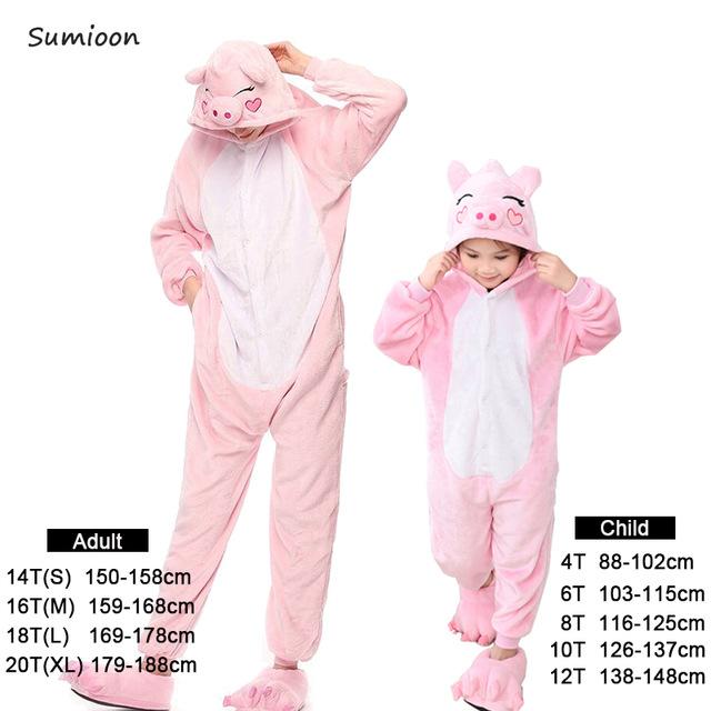 Boys Girls Pajamas Sets Kigurumi Unicorn Pajamas For Women Men Onesie Adults Animal Panda Stitch Sleepwear Cosplay Pyjamas Kids