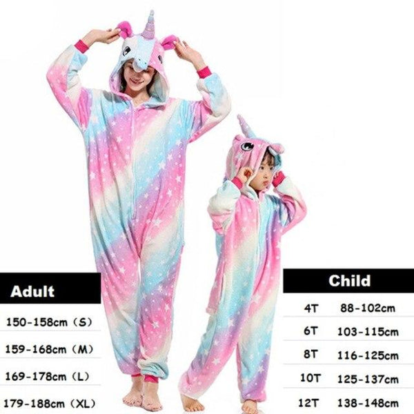 Boys Girls Pajamas Sets Kigurumi Unicorn Pajamas For Women Men Onesie Adults Animal Panda Stitch Sleepwear Cosplay Pyjamas Kids