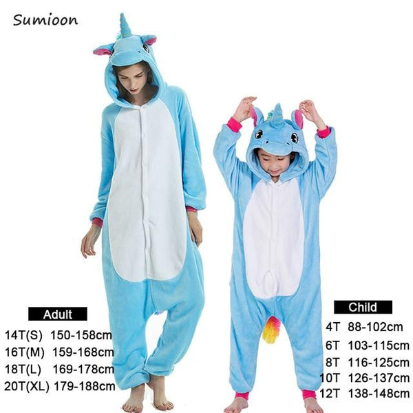 Boys Girls Pajamas Sets Kigurumi Unicorn Pajamas For Women Men Onesie Adults Animal Panda Stitch Sleepwear Cosplay Pyjamas Kids