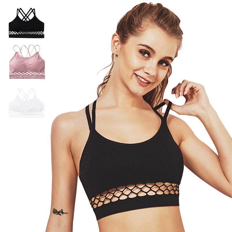 Sexy Hollow Bra Brassiere Lingerie Padded Backless Bras For Women Wire Free Solid Bustier Vest Top Bralette Underwear #D