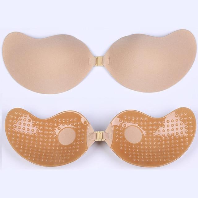 Fly Bra Strapless Silicone Push Up Invisible Bra Self Adhesive Backless Bralette Crop Top Plus Size Bra Nipple Cover Pastie