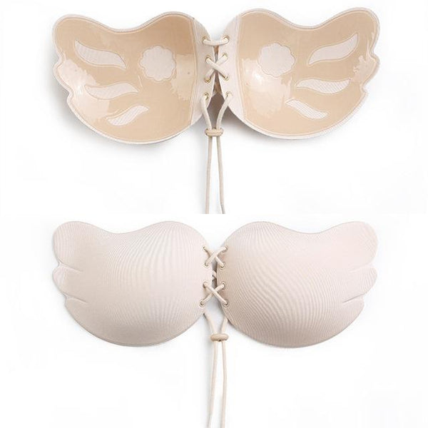 Fly Bra Strapless Silicone Push Up Invisible Bra Self Adhesive Backless Bralette Crop Top Plus Size Bra Nipple Cover Pastie