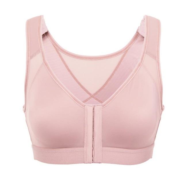 New Front Closure Back Support Posture Bra Black White Beige 34-40 B C D DD