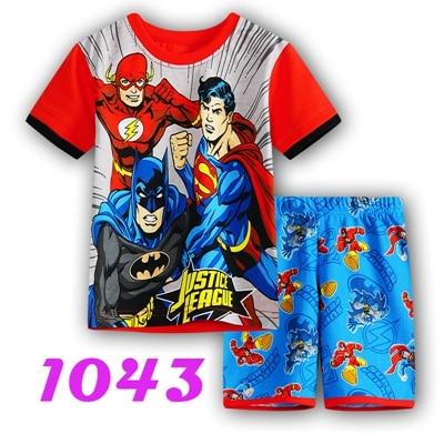 2017 Summer Pajamas For Boys short sleeve Pajamas Pants Batman Tracksuit Spiderman Batman Pajamas Suits Sleepwear