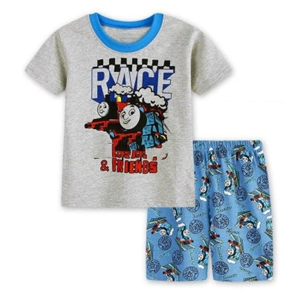 2017 Summer Pajamas For Boys short sleeve Pajamas Pants Batman Tracksuit Spiderman Batman Pajamas Suits Sleepwear