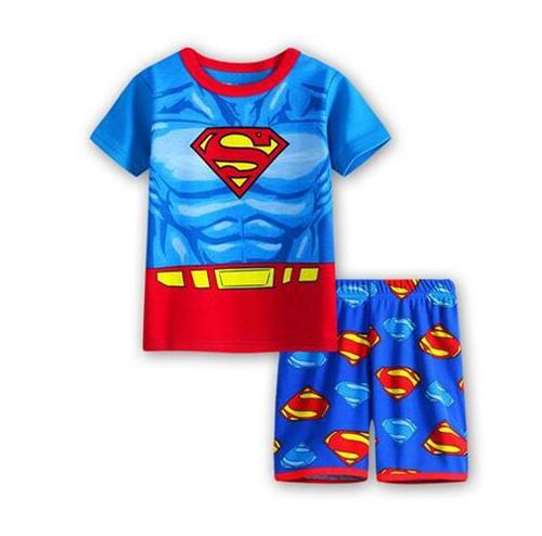 2017 Summer Pajamas For Boys short sleeve Pajamas Pants Batman Tracksuit Spiderman Batman Pajamas Suits Sleepwear