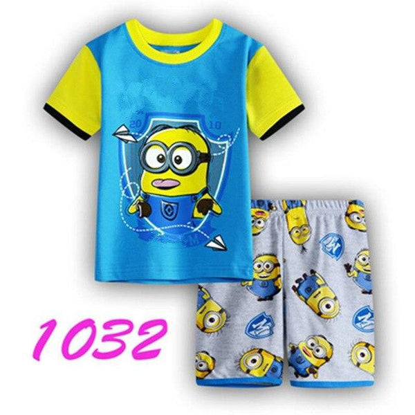 2017 Summer Pajamas For Boys short sleeve Pajamas Pants Batman Tracksuit Spiderman Batman Pajamas Suits Sleepwear