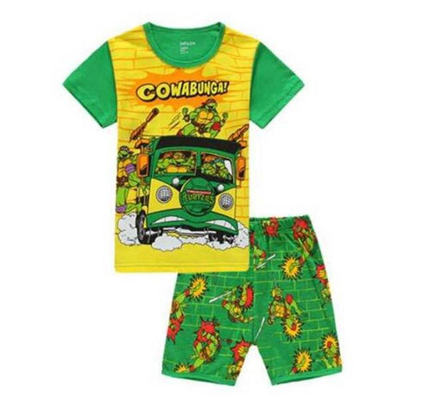 2017 Summer Pajamas For Boys short sleeve Pajamas Pants Batman Tracksuit Spiderman Batman Pajamas Suits Sleepwear