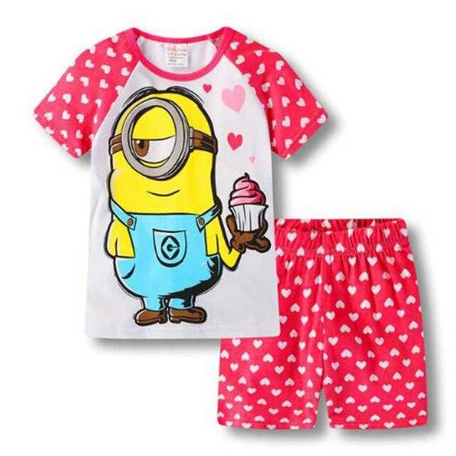 2017 Summer Pajamas For Boys short sleeve Pajamas Pants Batman Tracksuit Spiderman Batman Pajamas Suits Sleepwear