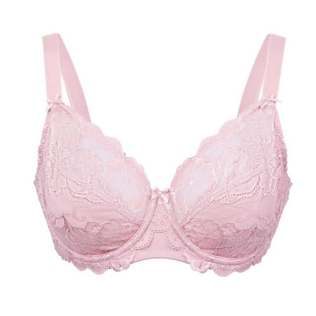 Delimira Women Full Coverage Underwired Non-Foam Plus Size Floral Lace  Bra