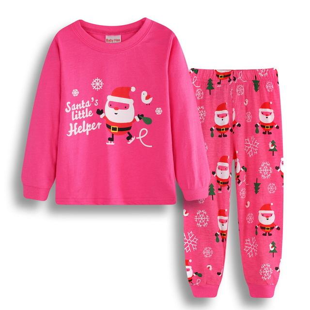 2018 New Cartoon Design Round Neck Boys Cotton Pajamas Set For Child kids long sleeve pyjamas Girls Boys Pyjamas 2~7 Year HYL12