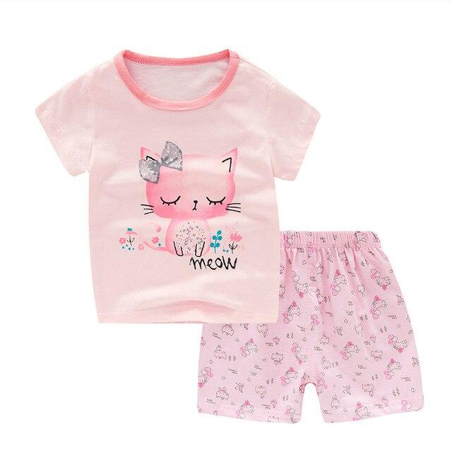SAILEROAD Children's Pajamas Sets Boys Girls Pyjamas Cartoon Plane Sleepwear Suit Pijama Unicornio Pijama Infantil kids Clothes