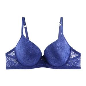 PlusGalpret Women's Push Up Bra Lace Sexy Solid Lingerie Plus Size Padded Brassiere Floral Soutien Gorge Bh Big Size 80B-115D