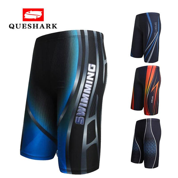 Quick Dry Men Swimwear Shorts Printed Swimsuits Surfing Board Swim Briefs  Long Sexy Beach Swim Trunks
