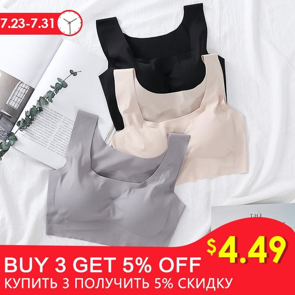 Padded Bras for Women Sleeping Bra Seamless Lingerie Push Up Bralette Removable Padding Shakeproof Fitness Female Underwear #D