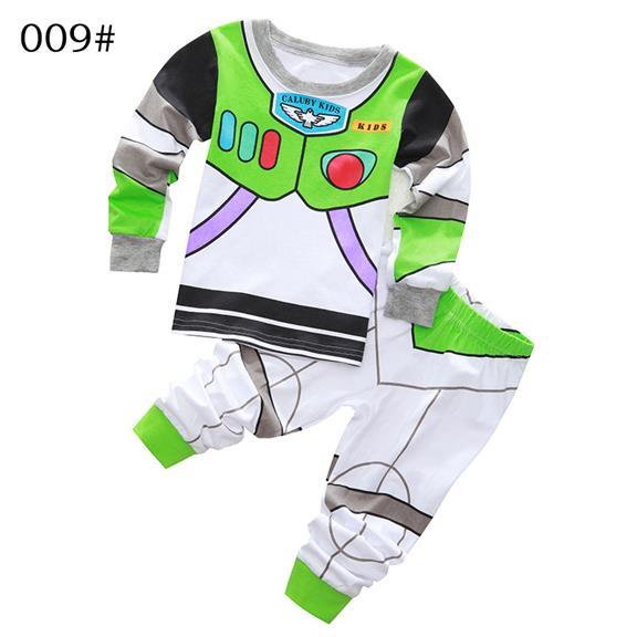 Baby Boys Girls Pajamas Children Long Sleeve Casual Clothes Set Bodysuit Kids Cartoon Sleepwear Boys Homewear Clothing P158