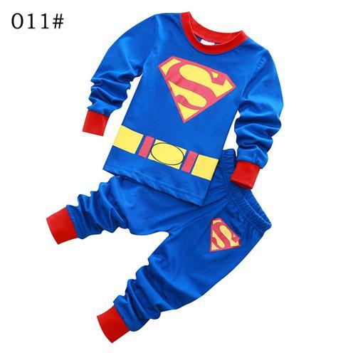 Baby Boys Girls Pajamas Children Long Sleeve Casual Clothes Set Bodysuit Kids Cartoon Sleepwear Boys Homewear Clothing P158