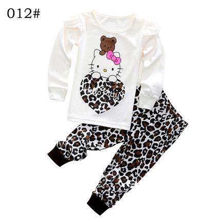 Baby Boys Girls Pajamas Children Long Sleeve Casual Clothes Set Bodysuit Kids Cartoon Sleepwear Boys Homewear Clothing P158