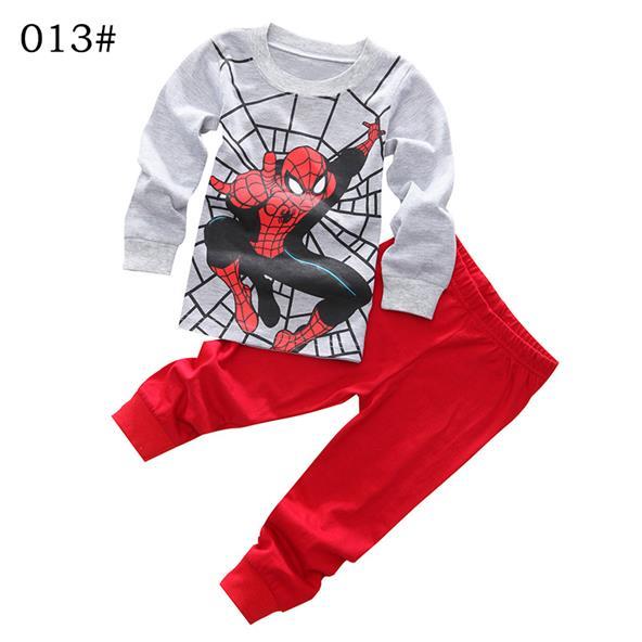 Baby Boys Girls Pajamas Children Long Sleeve Casual Clothes Set Bodysuit Kids Cartoon Sleepwear Boys Homewear Clothing P158