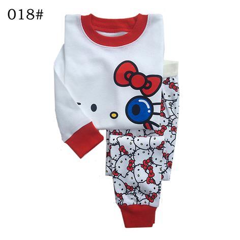 Baby Boys Girls Pajamas Children Long Sleeve Casual Clothes Set Bodysuit Kids Cartoon Sleepwear Boys Homewear Clothing P158