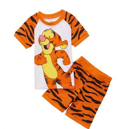 Baby Boys Girls Pajamas Children Long Sleeve Casual Clothes Set Bodysuit Kids Cartoon Sleepwear Boys Homewear Clothing P158