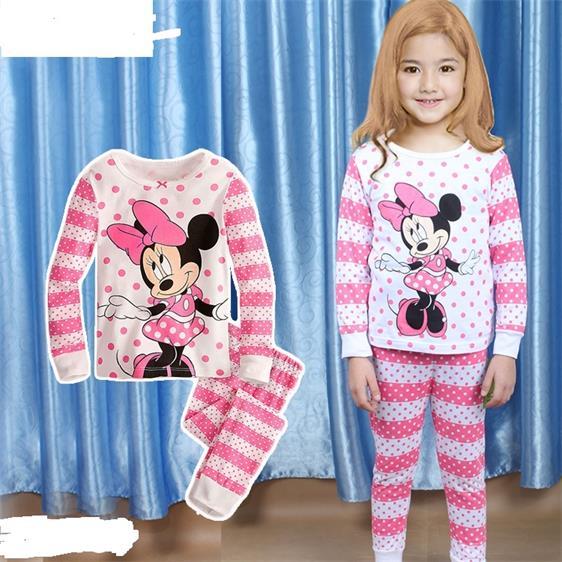 2019 Girls Cartoon Pijamas Kids Pyjamas Children Pajamas Clothing Set Long Sleeve Kids Sleepwear Girls Pajama Sets