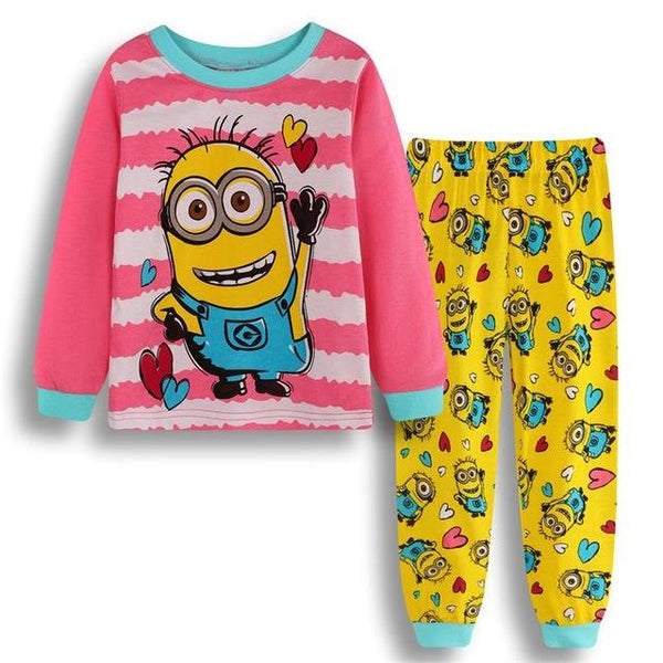 2019 Girls Cartoon Pijamas Kids Pyjamas Children Pajamas Clothing Set Long Sleeve Kids Sleepwear Girls Pajama Sets