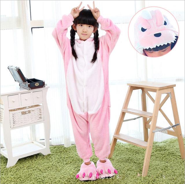 Children Flannel Pajamas Kids Winter Sleepwear Boys Onesies Girl Pajama Set Kigurumi Unicorn Pikachu Panda Giraffe Animal Pyjama