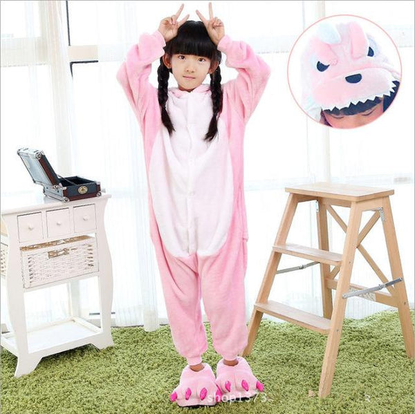 Children Flannel Pajamas Kids Winter Sleepwear Boys Onesies Girl Pajama Set Kigurumi Unicorn Pikachu Panda Giraffe Animal Pyjama