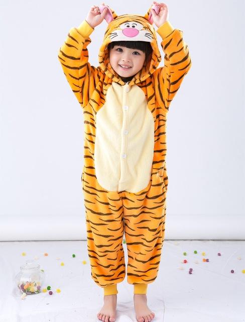 Children Flannel Pajamas Kids Winter Sleepwear Boys Onesies Girl Pajama Set Kigurumi Unicorn Pikachu Panda Giraffe Animal Pyjama