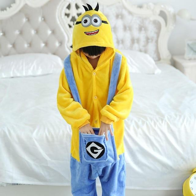 Children Flannel Pajamas Kids Winter Sleepwear Boys Onesies Girl Pajama Set Kigurumi Unicorn Pikachu Panda Giraffe Animal Pyjama