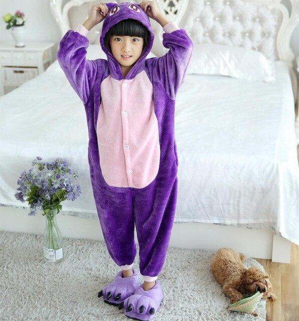 Children Flannel Pajamas Kids Winter Sleepwear Boys Onesies Girl Pajama Set Kigurumi Unicorn Pikachu Panda Giraffe Animal Pyjama