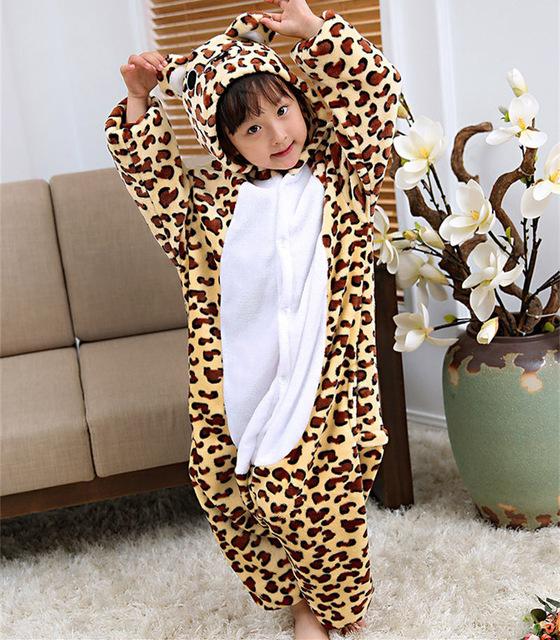 Children Flannel Pajamas Kids Winter Sleepwear Boys Onesies Girl Pajama Set Kigurumi Unicorn Pikachu Panda Giraffe Animal Pyjama