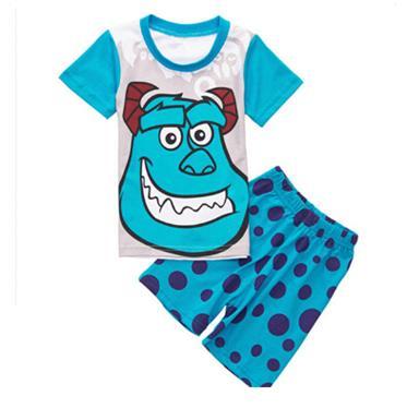 2019 Summer Children Cartoon Pyjamas Clothing Sets Boys Girls Short Sleeve Tops+Pants Suit Baby Kids Pajamas Set for 2-7T