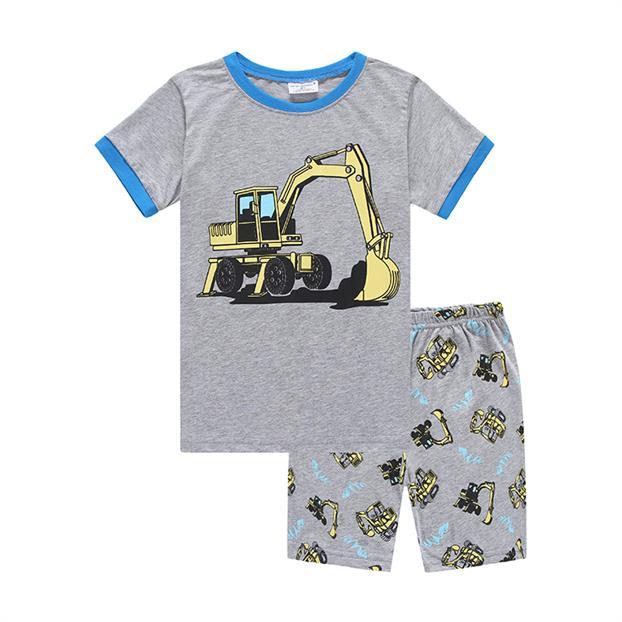 2019 Summer Children Cartoon Pyjamas Clothing Sets Boys Girls Short Sleeve Tops+Pants Suit Baby Kids Pajamas Set for 2-7T