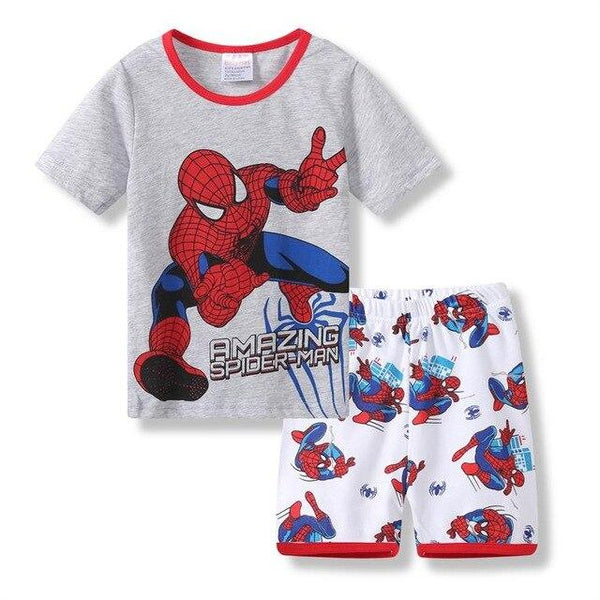 2019 Summer Children Cartoon Pyjamas Clothing Sets Boys Girls Short Sleeve Tops+Pants Suit Baby Kids Pajamas Set for 2-7T