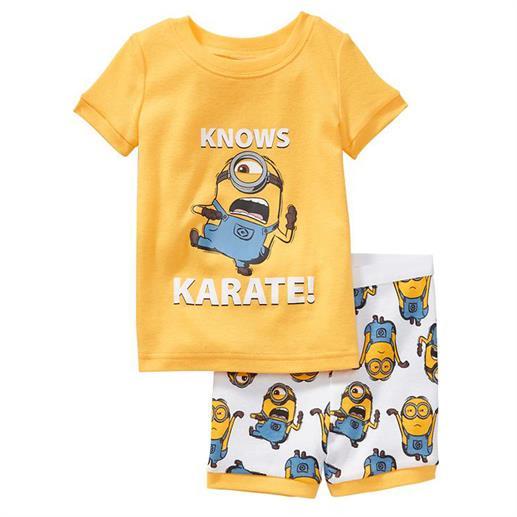 2019 Summer Children Cartoon Pyjamas Clothing Sets Boys Girls Short Sleeve Tops+Pants Suit Baby Kids Pajamas Set for 2-7T
