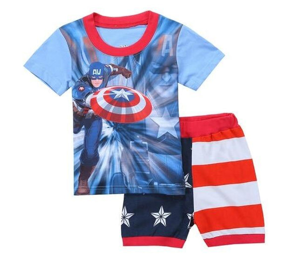 2019 Summer Children Cartoon Pyjamas Clothing Sets Boys Girls Short Sleeve Tops+Pants Suit Baby Kids Pajamas Set for 2-7T