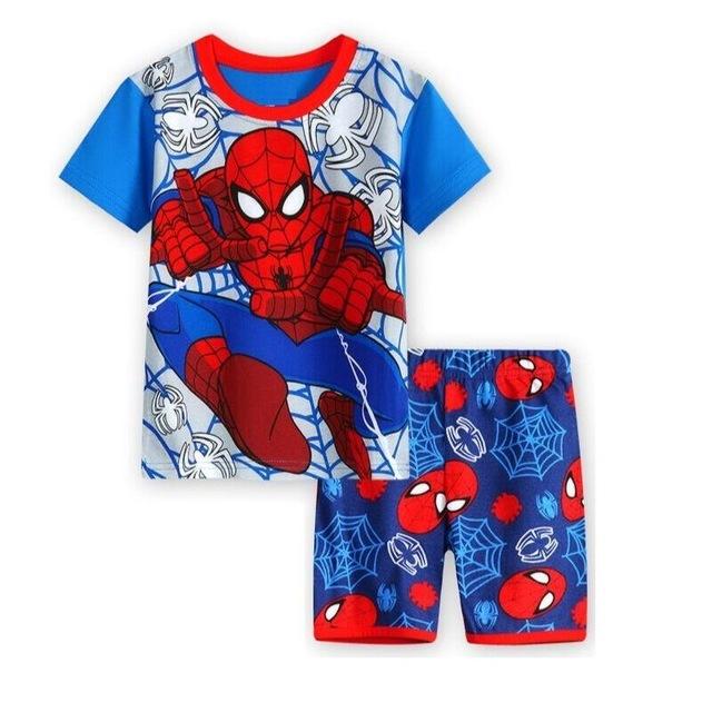 2019 Summer Children Cartoon Pyjamas Clothing Sets Boys Girls Short Sleeve Tops+Pants Suit Baby Kids Pajamas Set for 2-7T