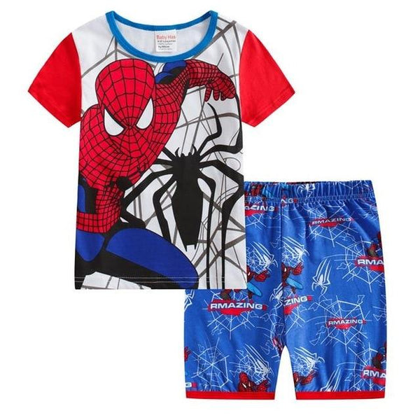 2019 Summer Children Cartoon Pyjamas Clothing Sets Boys Girls Short Sleeve Tops+Pants Suit Baby Kids Pajamas Set for 2-7T