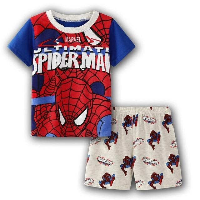 2019 Summer Children Cartoon Pyjamas Clothing Sets Boys Girls Short Sleeve Tops+Pants Suit Baby Kids Pajamas Set for 2-7T