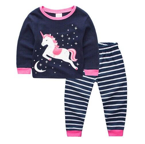 Baby Boys Pyjamas Set Cutyome Long Sleeve Autmn Winter Kid Cotton Home Sleepwear Nightgown Children's Animal Pajama Set