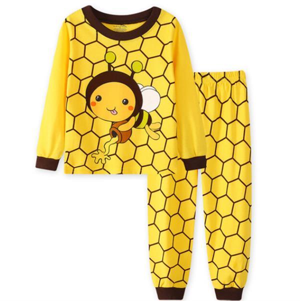 Baby Boys Pyjamas Set Cutyome Long Sleeve Autmn Winter Kid Cotton Home Sleepwear Nightgown Children's Animal Pajama Set