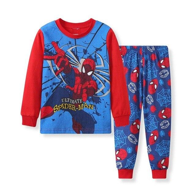 New Baby Wear kids Spider-Man Pyjamas Pijamas Children's Cartoon Batman Pajamas Boys Printed Sleepwears Clothing sets