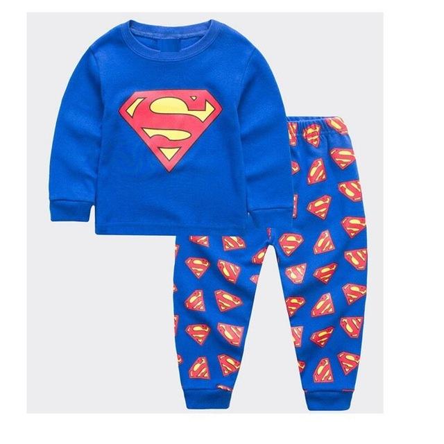 New Baby Wear kids Spider-Man Pyjamas Pijamas Children's Cartoon Batman Pajamas Boys Printed Sleepwears Clothing sets
